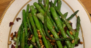 Asparagus with Cranberries and Pine Nuts