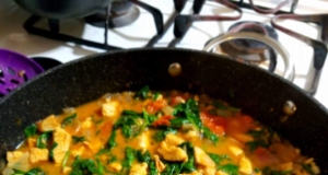 Spaghetti Squash with Spinach and Chicken