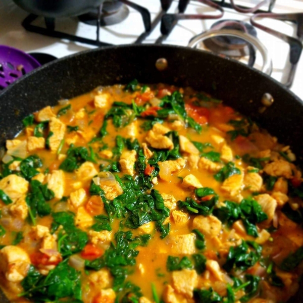 Spaghetti Squash with Spinach and Chicken
