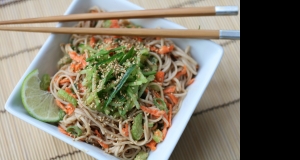 Cold Vegan Soba Noodles with Peanut Sauce