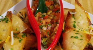 Baked Jalapeno Chicken and Cheese Wontons