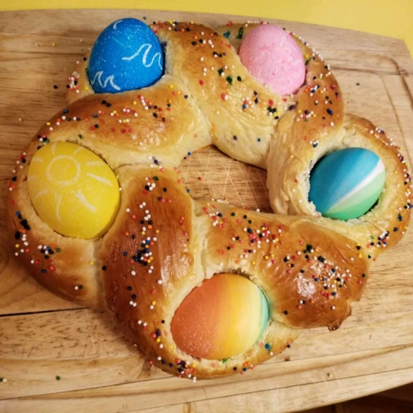 Braided Easter Egg Bread