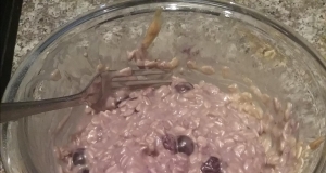 Peanut Butter Oatmeal with Blueberries