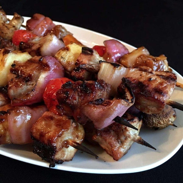 BBQ Teriyaki Pork Kabobs