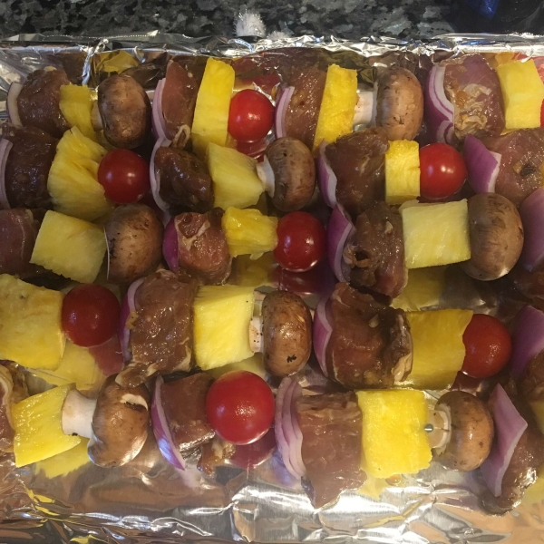 BBQ Teriyaki Pork Kabobs