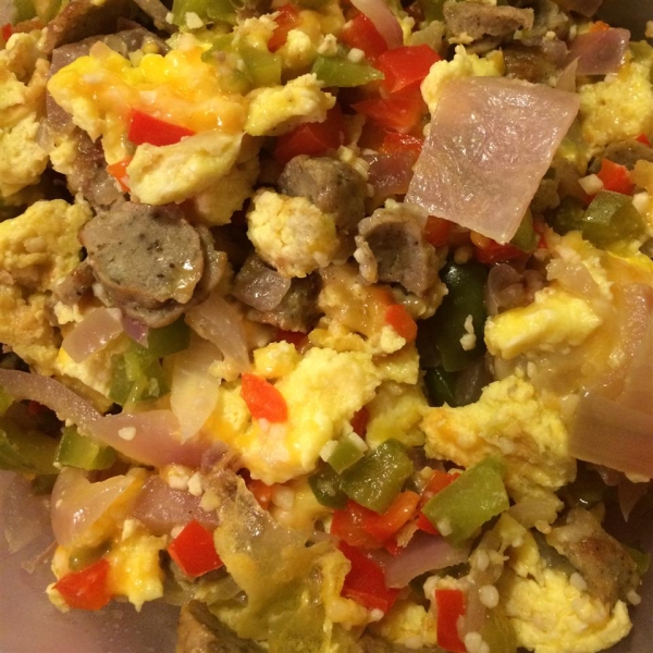 Sausage and Pepper Sunrise Burrito