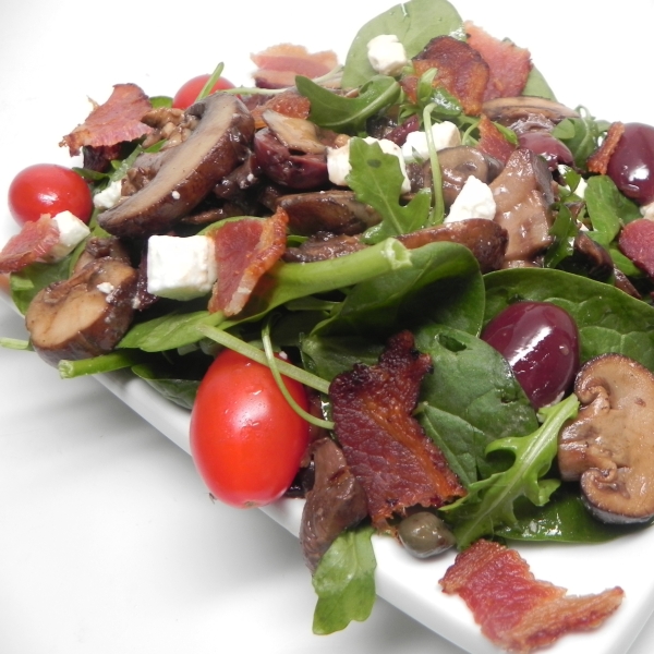 Warm Mushroom Salad with Pancetta