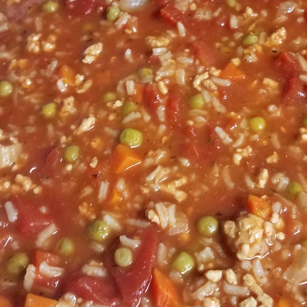 Ground Turkey Soup with White Rice