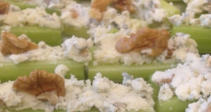 Stuffed Celery Appetizer with Gorgonzola and Walnuts