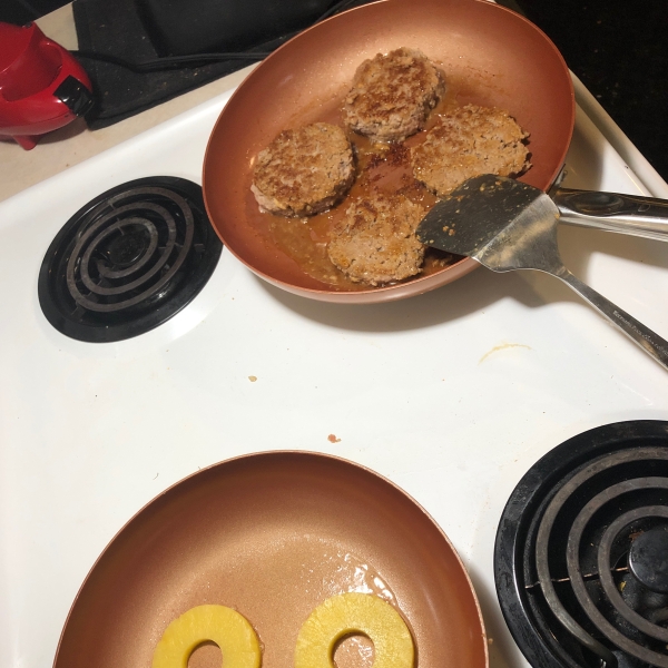 Teriyaki Pineapple Turkey Burgers