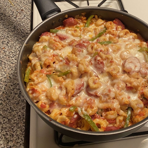 Smoked Sausage and Tortellini Skillet