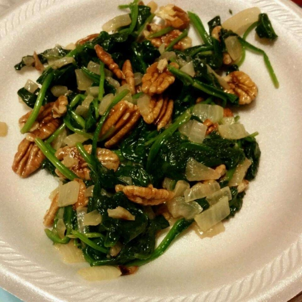 Spinach with Pecans