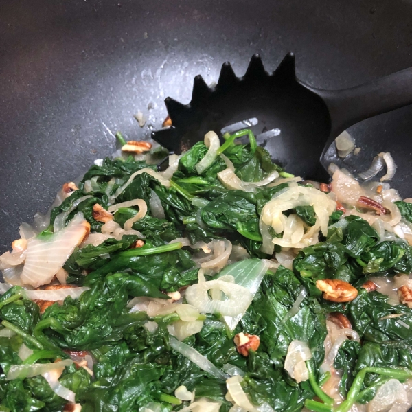 Spinach with Pecans