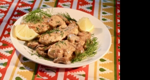 Chicken Tenders in Lemon-Mushroom Cream Sauce