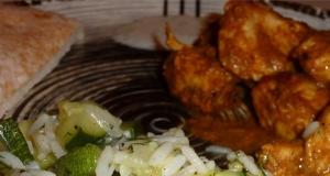 Zucchini with Dill Weed and Garlic-Yogurt Sauce