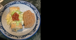 Baked Chicken and Rice Chimichangas