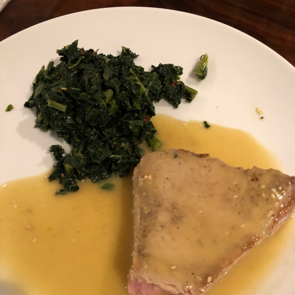 Seared Tuna with Wasabi-Butter Sauce