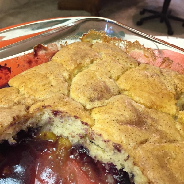 Peach Berry Cobbler