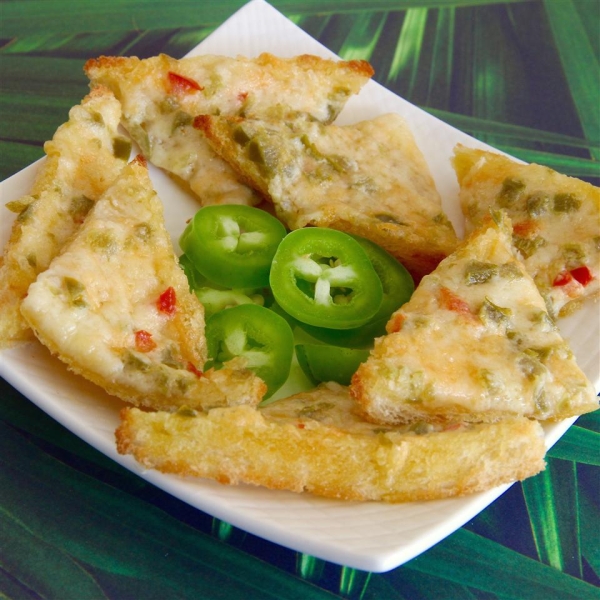 Chile Cheese Triangle Toasts