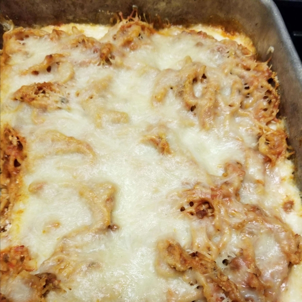 Leftover Spaghetti Lasagna