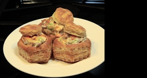 Sausage and Chicken Puff Pastry Shells
