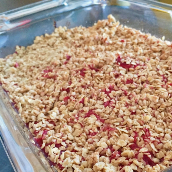 Rhubarb Crumble Bars