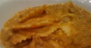 Pumpkin Ravioli Bisque