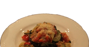 Broiled Portobello Mushrooms with Sauteed Vegetables