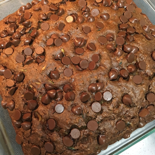 Chocolate Apple Zucchini Picnic Cake