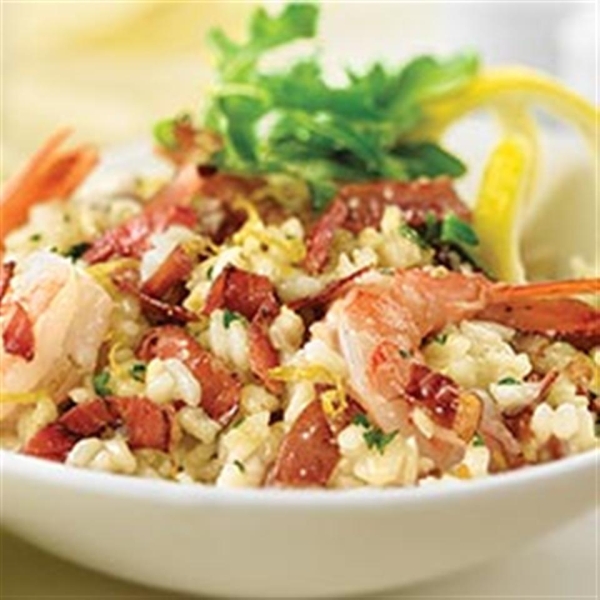 Lemon Risotto with Margherita® Prosciutto and Shrimp