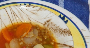 Chestnut, Lentils and Vegetable Stew
