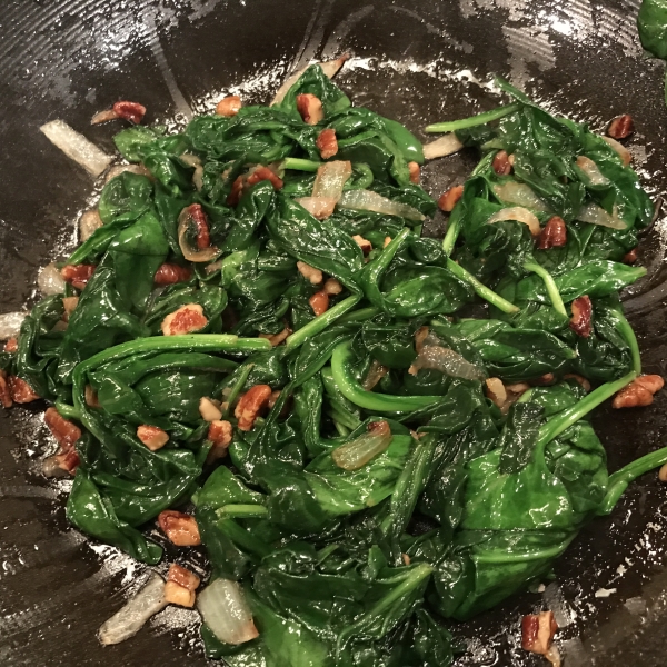 Spinach with Pecans