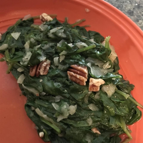 Spinach with Pecans