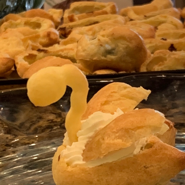 Chocolate Cream Puff Swans