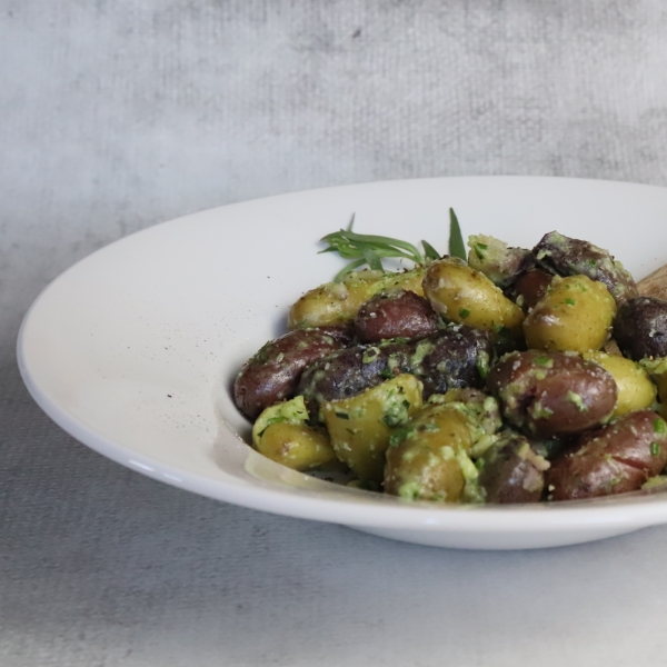 Fingerling Potatoes with Tarragon Chive Butter