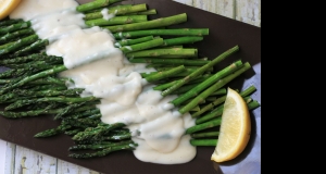 Roasted Asparagus with Parmesan Cream Sauce