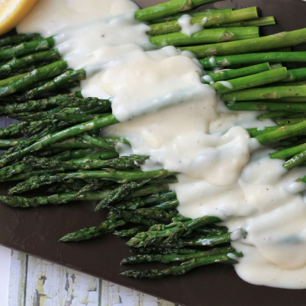 Roasted Asparagus with Parmesan Cream Sauce