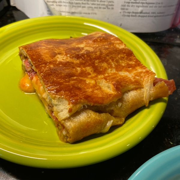 Man vs. Meat Stromboli