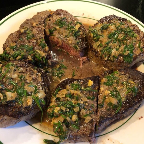 Oven-Seared Beef Tenderloin with Herb Pan Sauce