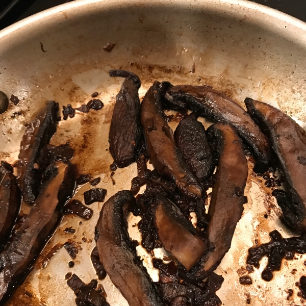 Grilled Portobellos Sauteed in Wine
