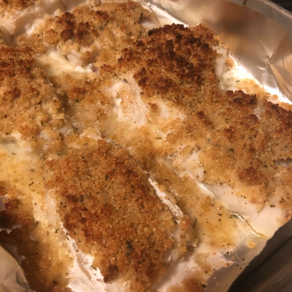 Crunchy Pecorino Baked Cod