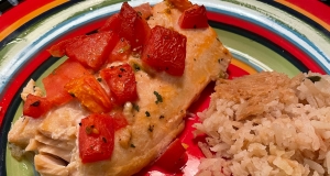 Baked Trout Saratoga