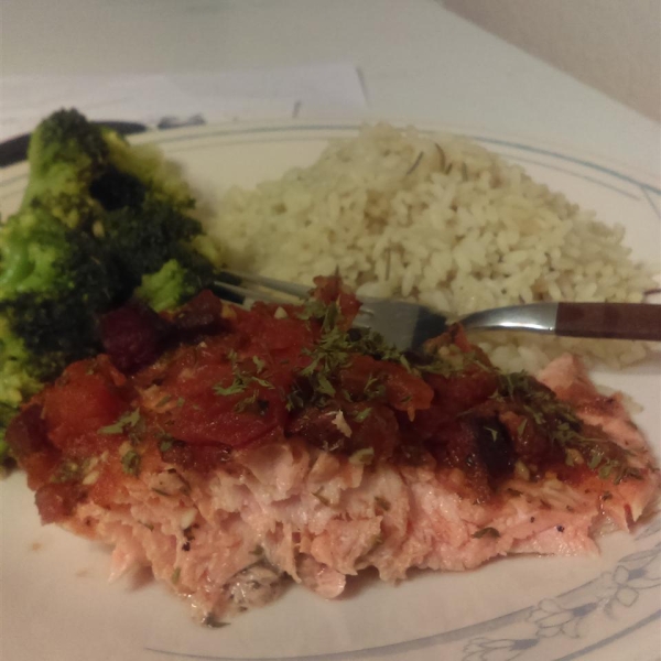 Baked Trout Saratoga