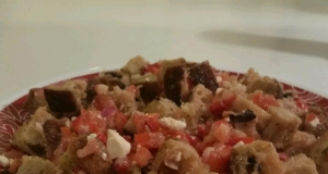 Italian Bread Salad with Strawberries and Tomatoes