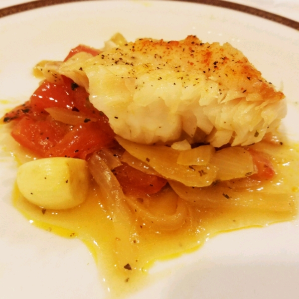 Prime Hake Steaks with Chunky Roasted Vegetables