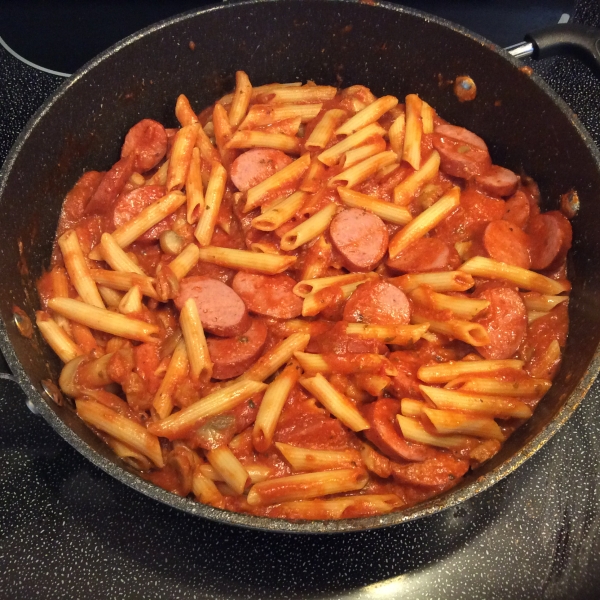 Smoked Sausage & Mushroom Pasta Marinara