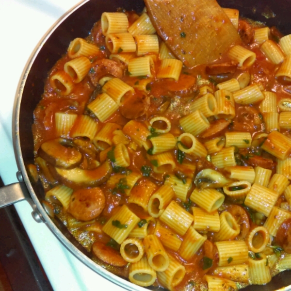 Smoked Sausage & Mushroom Pasta Marinara