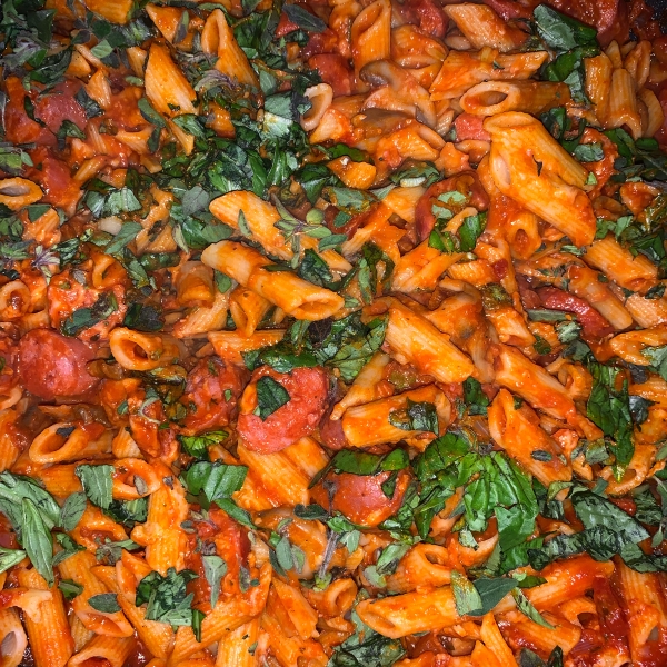 Smoked Sausage & Mushroom Pasta Marinara