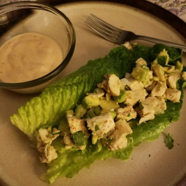 Avocado Chicken Lettuce Wraps