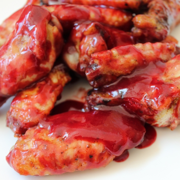 Hot Blackberry BBQ Chicken Wings